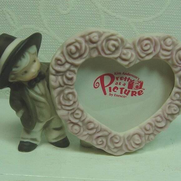 Kim Anderson Pretty as a Picture photo frame-boy with heart - Picture 2 of 4